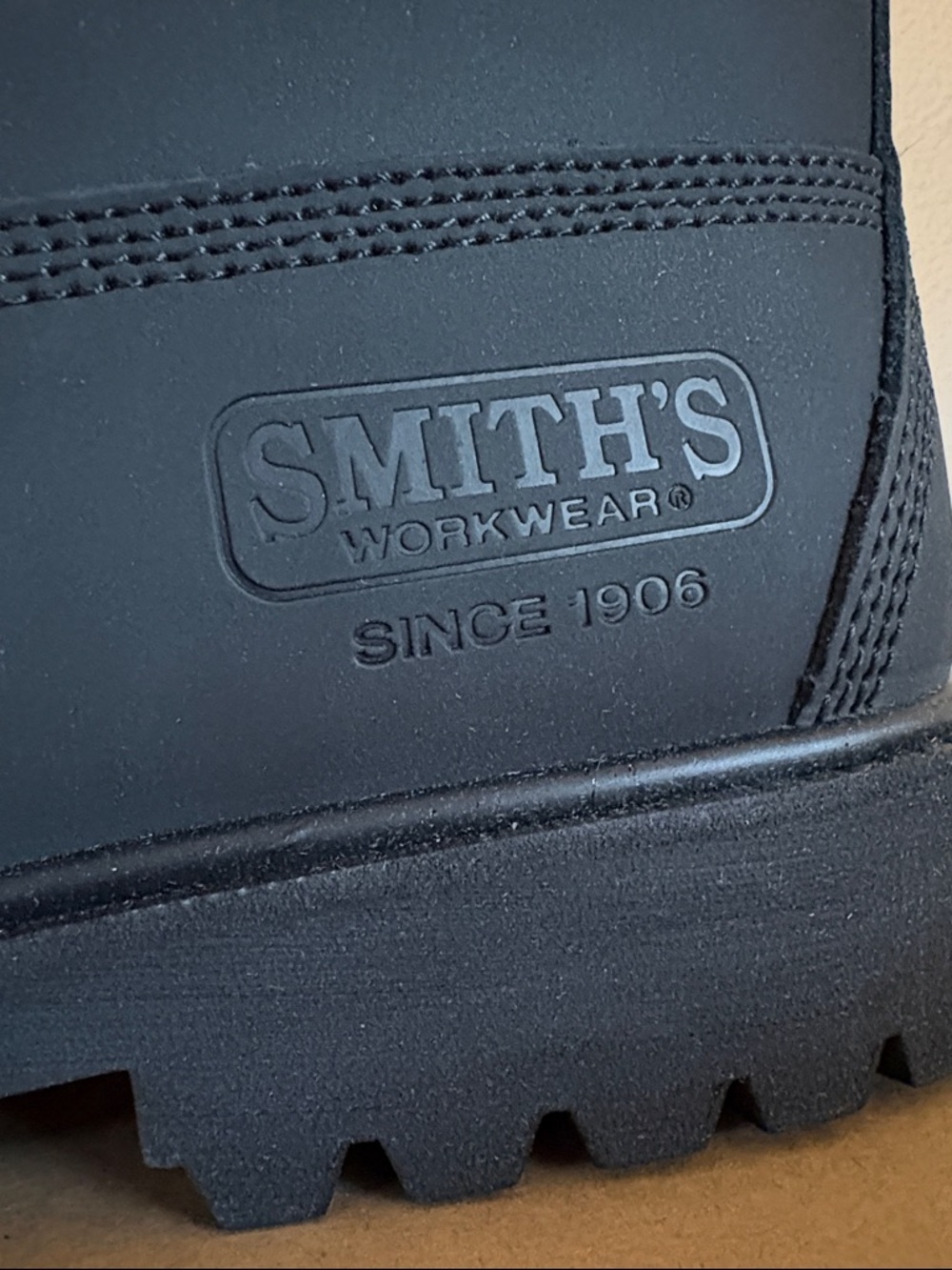 NIB [Smith’s] Workwear 6" Black Leather Lug Outdoor Work Boots Men’s 10 / W 11.5 - Picture 7 of 10